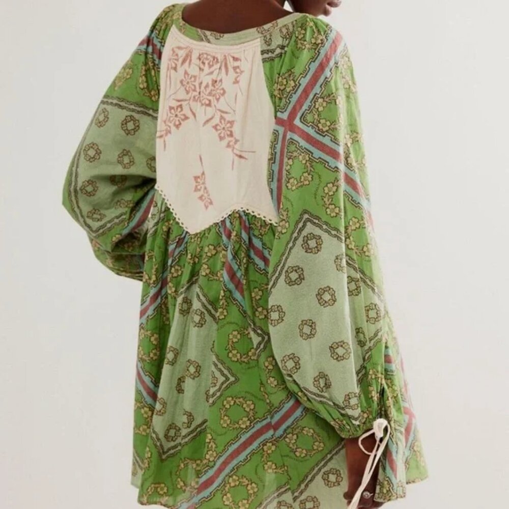 New! Free People Day Dreaming Babydoll Mini Dress Top XS S (❁´◡`❁) - Picture 2 of 4